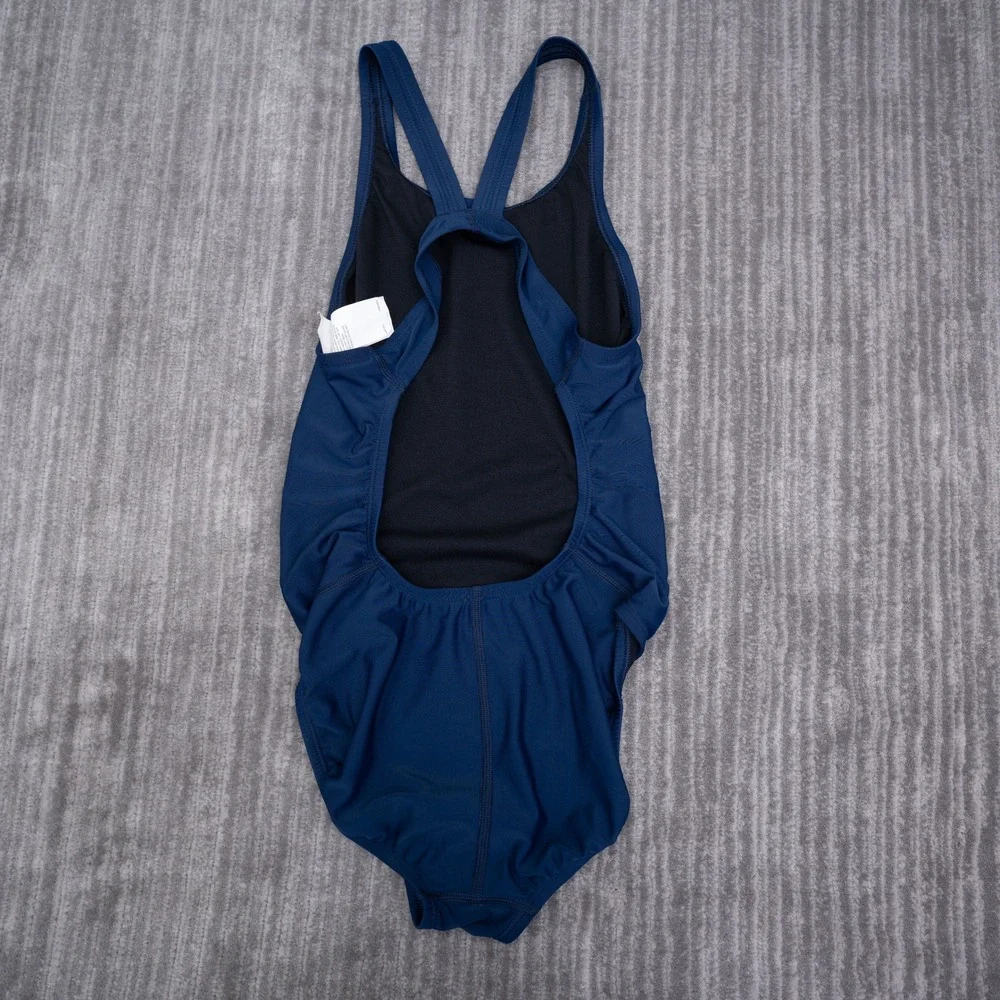 Nike Womens Navy Blue Racerback One Piece Swimsuit NESS8370 Size 36/10